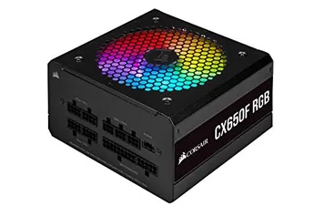 Fonte Corsair CX650F RGB - 650W, 80 Plus Bronze, Modular, Preto - CP-9020217-NA