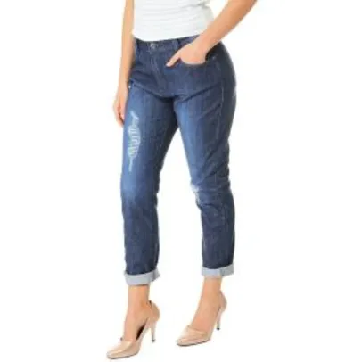 Saindo por R$ 55: Calça Jeans F+ Boyfriend Distressed Azul R$55 | Pelando
