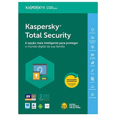 Kaspersky Total Security - Multidispositivos - 3 Dispositivos, 1 ano (Digital - Via Download)