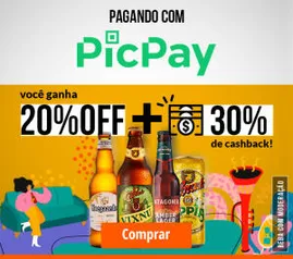 [Pic Pay] 20% OFF + 30% de CashBack pagando com Pic Pay