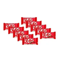 KIT 10 Chocolates KITKAT 4 Fingers ao Leite 41,5g