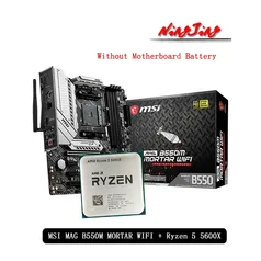 Processador Ryzen 5 5600X + Placa mãe MSI MAG B550M MORTAR WIFI