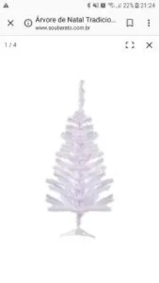 Árvore de Natal branca 1m 