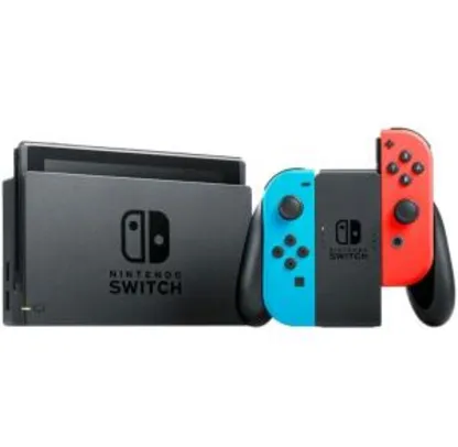 [ CLIENTE OURO ] Nintendo Switch 32GB Controle Joy-Con - Vermelho e Azul | R$2189