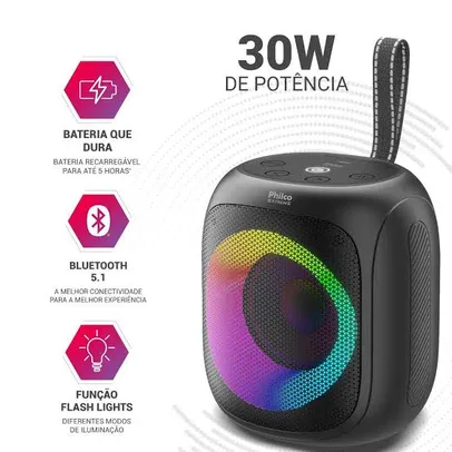 [100 Pontos Vale Bonus] Caixa de som Speaker Philco PBS30