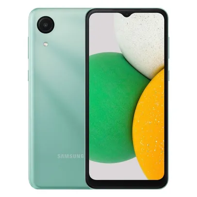 Smartphone Samsung Galaxy A03 Core Android GO 11.0 Tela 6.5&quot; 32GB Câmera 8MP+5MP Octa-Core 1.6GHz 4G Verde