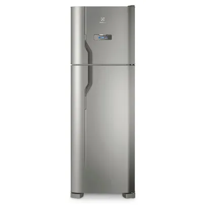 (Com Cashback Electrolux) Geladeira Electrolux Frost Free 371L Turbo Congelamento Duplex Cor Inox (DFX41)