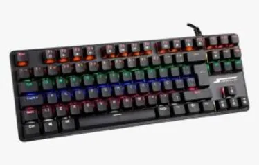 Teclado Mecânico SuperFrame, CHAMPION, Rainbow, Switch Otemu Blue, ABNT2, Black - R$159