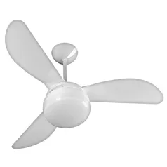 Ventilador de Teto 3 Pás Ventisol Fênix Globo com 3 Velocidades Branco