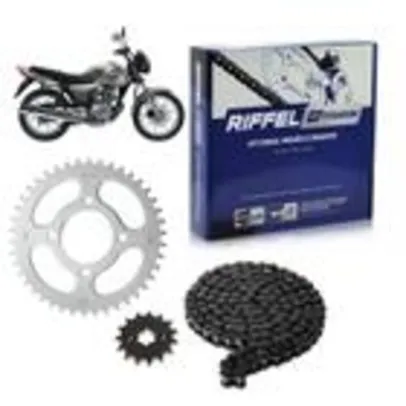 Kit Relação Transmissão Riffel Honda CG 150 Titan 2004-2015