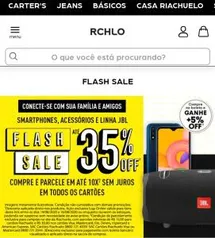 Até 35% OFF na Flash Sale Riachuelo