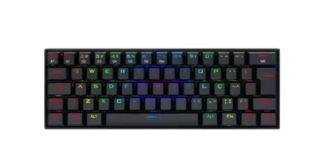 Teclado 60% - Sem Fio Redragon Draconic Preto 