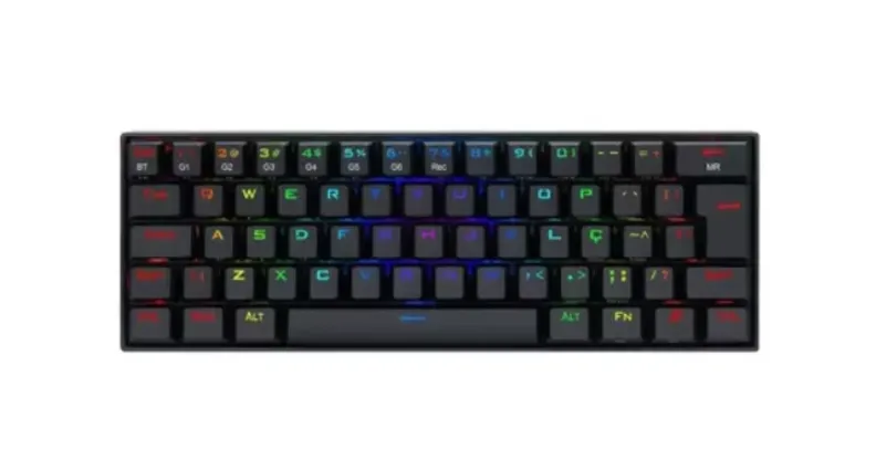 Teclado 60% - Sem Fio Redragon Draconic Preto 