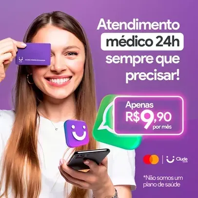 [Mastercard] Clude Saúde por R$9,90 mensais 