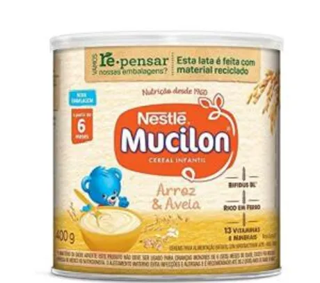 Cereal Infantil, Arroz e Aveia, Mucilon, 400g ( Mínimo 2) recorrência | R$7