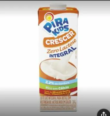 Leite Integral Crescer Zero Lactose Pirakids 1L | R$3