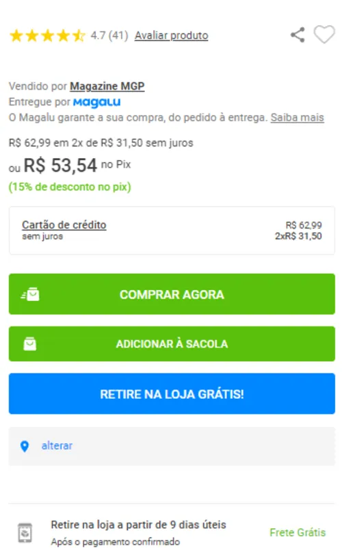 Imagem na descrição da promoção