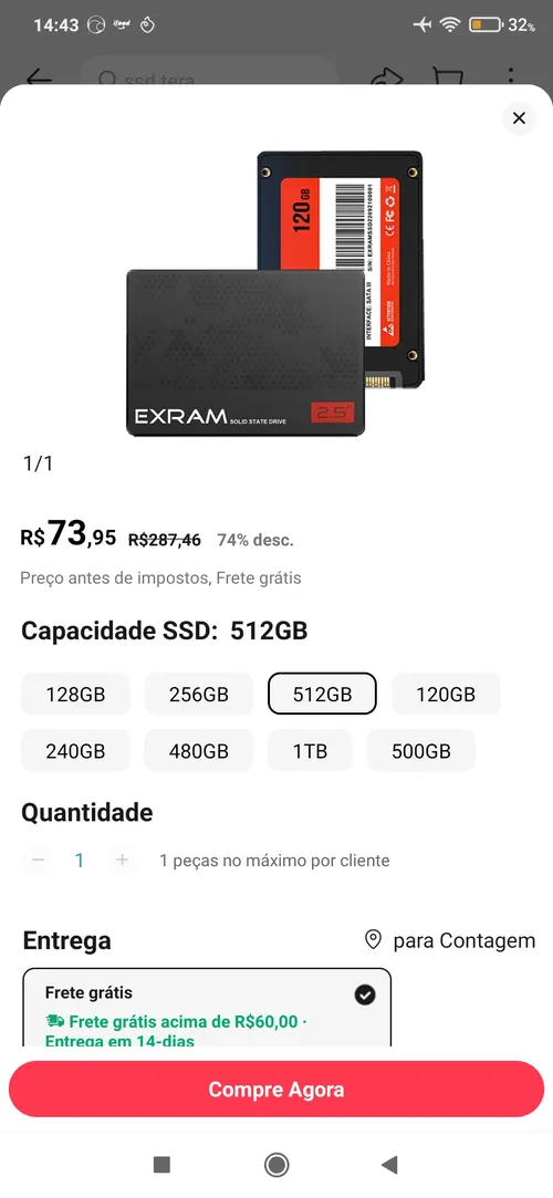 Imagem na descrição da promoção