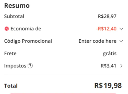 Imagem na descrição da promoção