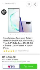 [CC Sub+ AME 3049,10] Smartphone Samsung Galaxy Note10+ 128GB | R$3.149