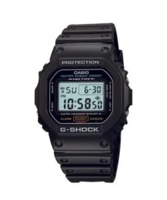relógio digital casio g-shock masculino - dw5600e1vdfu preto - único