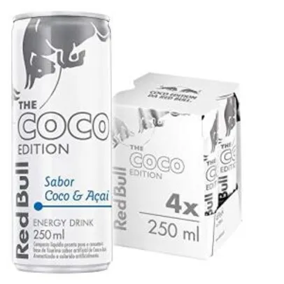 Energético Red Bull Energy Drink, Coco e Açaí, 250 ml - 4un | R$23