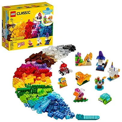 [AP][Prime]LEGO Classic Blocos Transparentes Criativos; Kit de Construção (500 peças) R$169,90