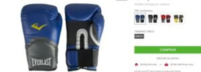 TODAS CORES E TAMANHOS Luvas de Boxe Everlast Pro Style