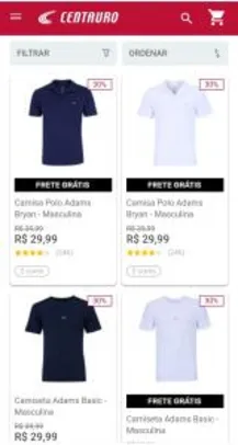 Adams - Polo - Bermuda - Camiseta - Masculino
