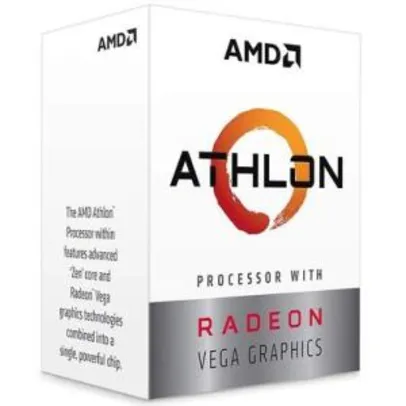 Saindo por R$ 345: Processador AMD Athlon 240GE, Cache 5MB, 3.5GHz, AM4 | Pelando