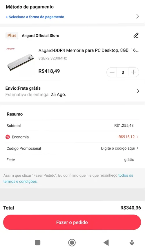 Imagem na descrição da promoção