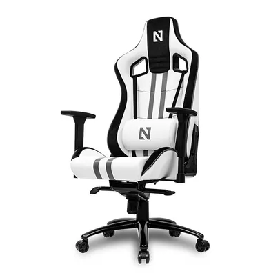 [PIX] Cadeira Gamer Netenho Rozhok, Branca e Cinza, NT-RHK-WT01