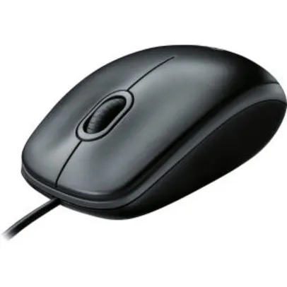 Mouse com fio USB Logitech M100 - Cinza | R$ 20