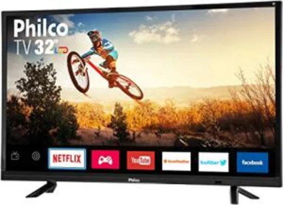 Smart TV Led HD 32", Philco PTV32E21DSWN, Preto | R$809