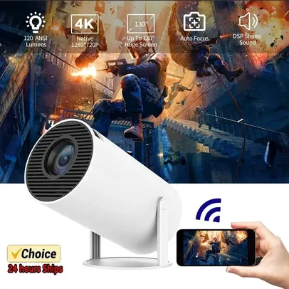 [Gpay] Projetor portátil sem fio Allwinner H713 BT5.0, 4K, Android 11, 260 ANSI Dual WiFi, 1280*720P, HY300 Pro - AliExpress 1501