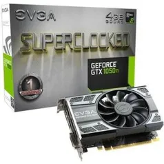 Placa de Vídeo VGA EVGA NVIDIA GeForce GTX 1050 Ti SC Gaming 4GB, GDDR5, 128 Bits - 04G-P4-6253-KR | R$800