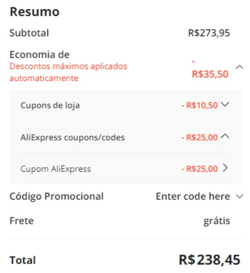 Imagem na descrição da promoção