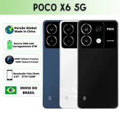 [Do Brasil] Xiaomi PocoPhone Poco X6 5G Versão Global | Smartphone 5G , ROM Global , Câmera 64MP , Carregador 67W