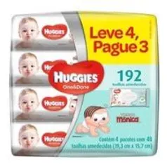 Toalhas umedecidas Huggies One&Done Leve 4 por R$9,90