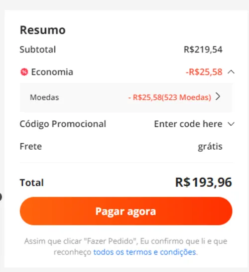 Imagem na descrição da promoção