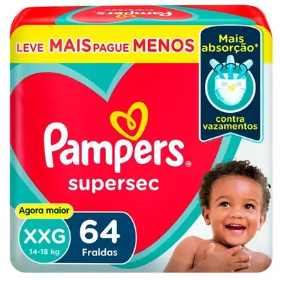 Fralda Pampers XXG Supersec 64 Unidades