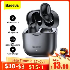 Fone Baseus W12 Tws Wireless Earphone Bluetooth 5.1