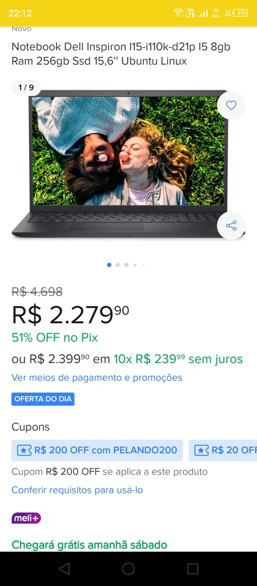 Imagem na descrição da promoção