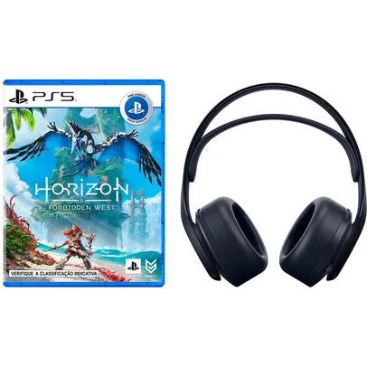 [APP] Headset Sem Fio Pulse 3D Midnight Black + Game Horizon Forbidden West - PS5