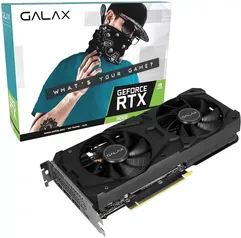 Placa de Vídeo GALAX - GeForce RTX 3060, 1-Click OC, LHR, 12GB, DLSS, Ray Tracing (10x S/JUROS)
