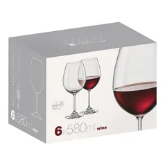 Jogo de Taças para Vinho Cristal 580ml Bohemia 6 Peças