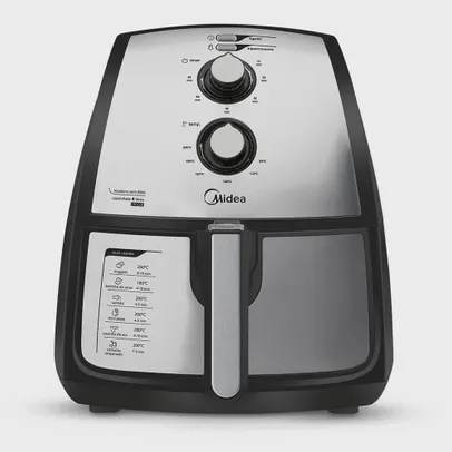 Fritadeira Airfryer 4L cor Inox Midea 110 ou 220