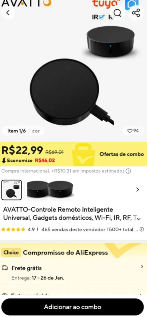 Imagem na descrição da promoção