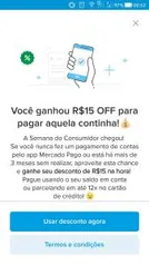 R$15 OFF em pagamento de contas