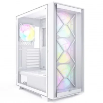 Gabinete Gamer Montech Air 1000 PREMIUM, Mid Tower, ARGB, Vidro Temperado, White, ATX, Sem Fonte, Com 4 Fans